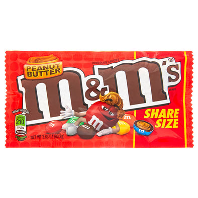 M&M's Chocolate Candies, Peanut Butter, Share Size 2.83 Oz