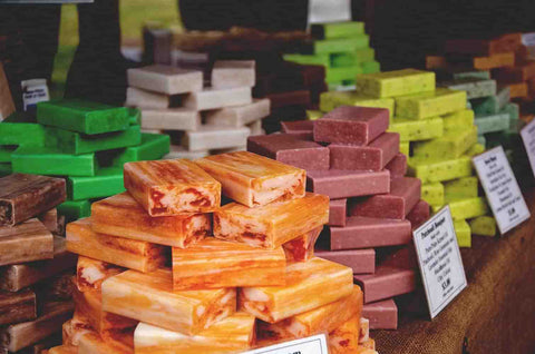 Bangalow Market artisanal Soap bars stand