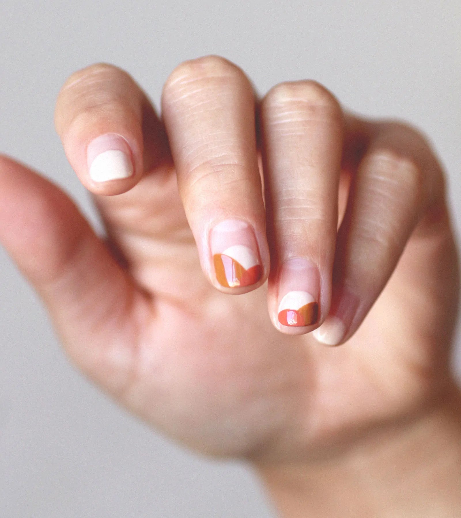 Autumn Nail Art hand swatch on fair skin tone by Sienna