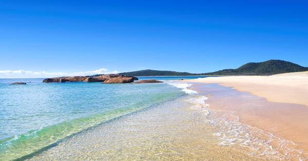 South West Rocks beach in a sunny day