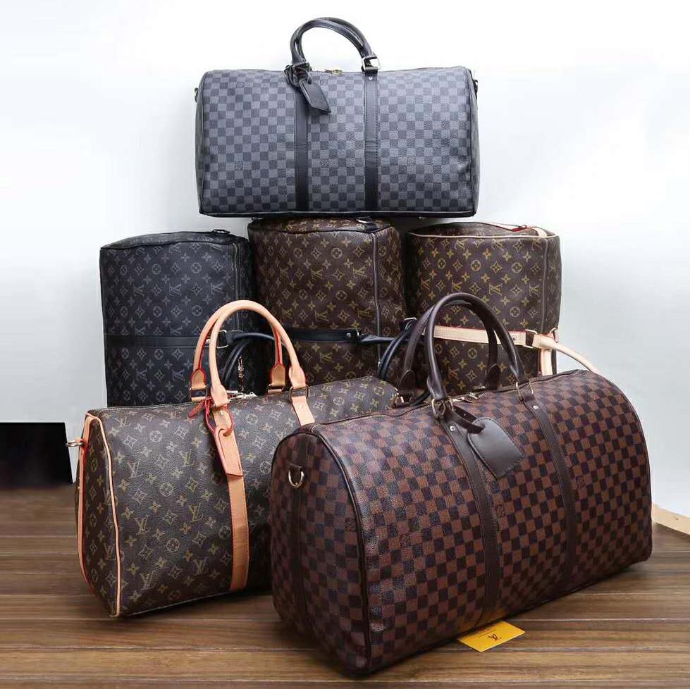 LV Louis Vuitton classic large-capacity colorblock travel bag duffel