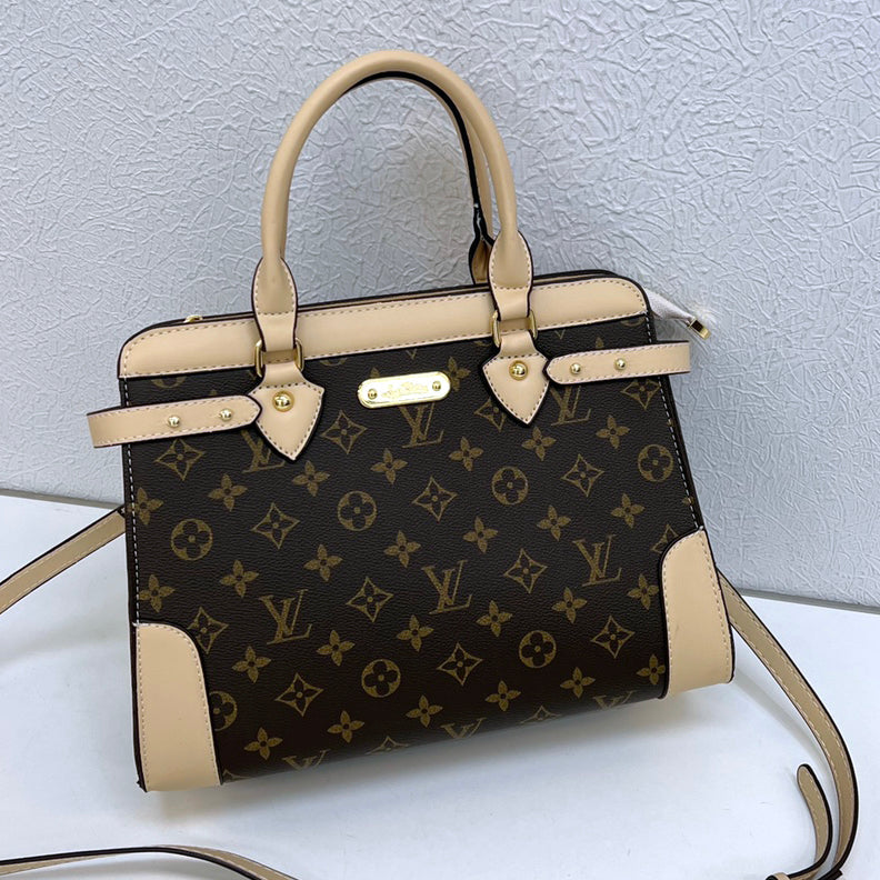 Louis Vuitton LV Fashion Classic Leather Tote Bag Shoulder Bag C