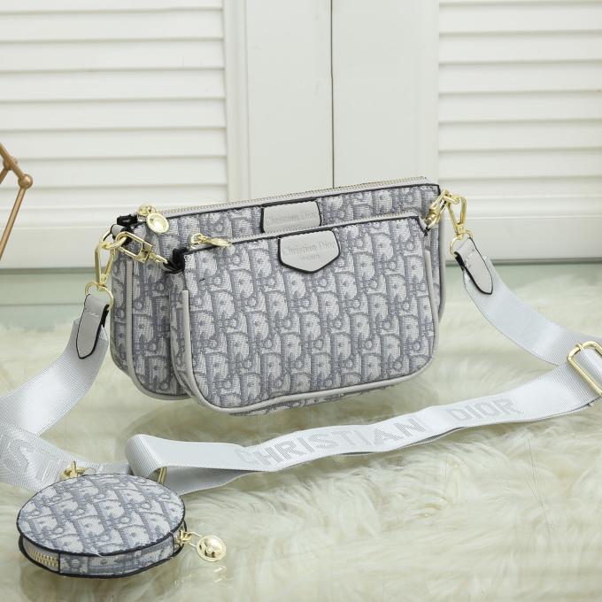 Dior CD three-piece fashion ladies one-shoulder messenger bag handbag coin purse
