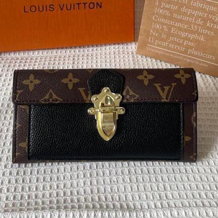 LV Louis Vuitton Fashion Ladies Handbag Long Leather Wallet Card Holder