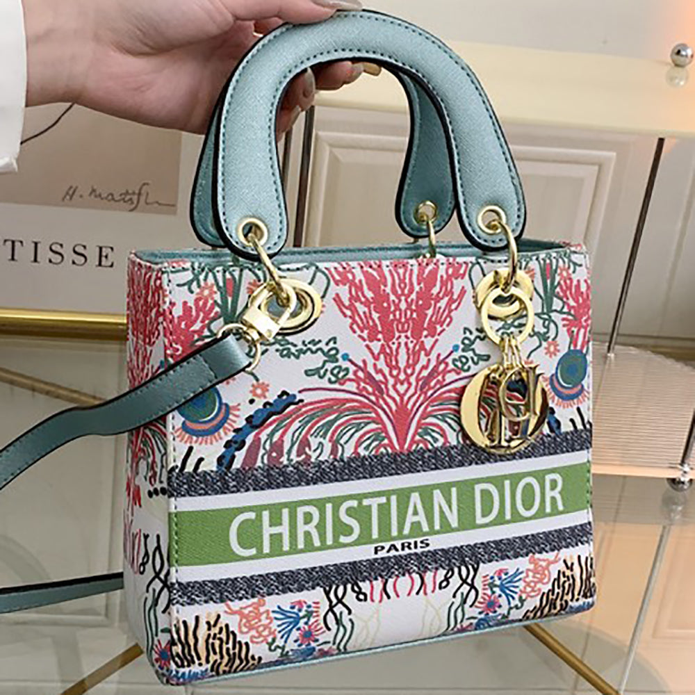 Christian Dior Printed Letters Women's Shopping Tote Shoulde