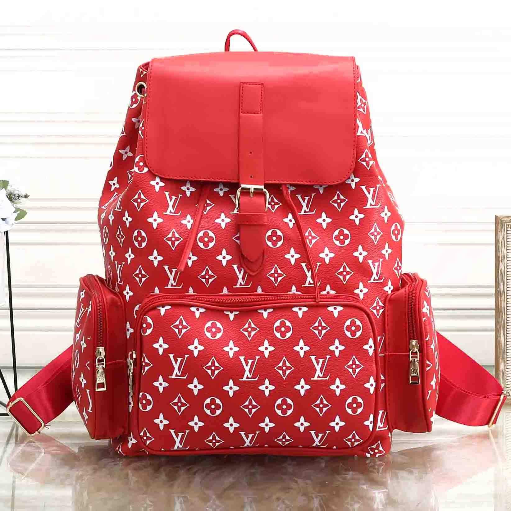 Shop Louis Vuitton Men's Red Backpacks
