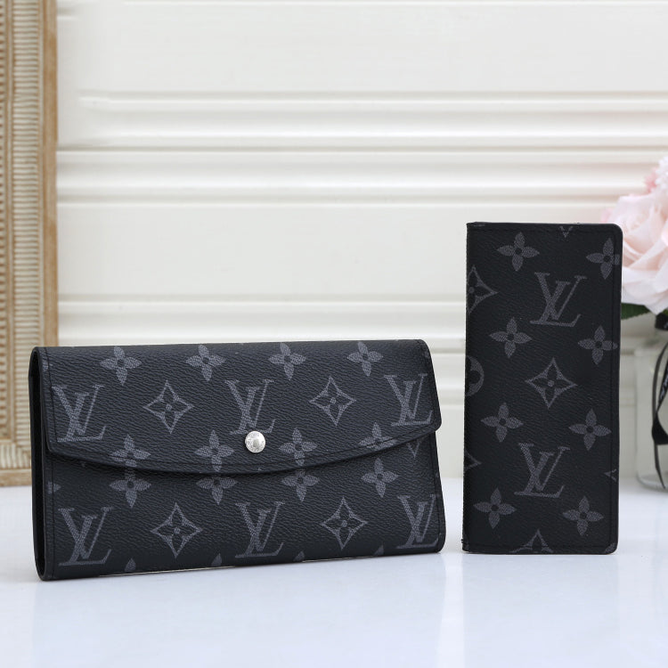 Louis Vuitton LV Classic Two-piece Clutch Fashion Men's and Women's Wallets Card Holder