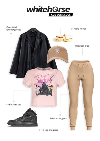 Edgy outfits athleisure style guide White Horse Active