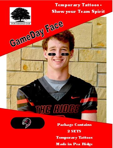 Eyeblack Gameday Tattoos