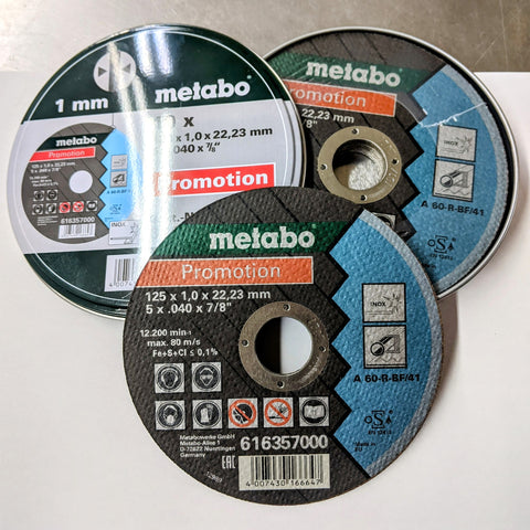 metabo metal slicing wheels for 5 inch grinders ten per pack