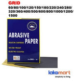 High Quality Waterproof Sandpaper  Wet and Dry Suitable for Polishing Abrasive Grit  Goldsun Brand - 1 pkt of 5 pcs - - Obbo.SG
