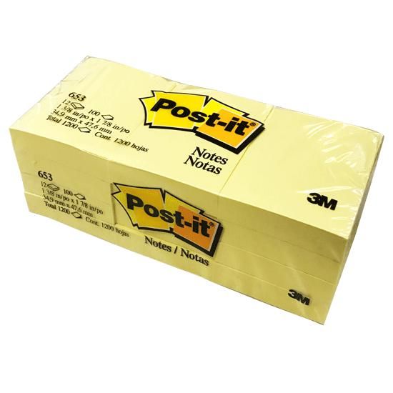 3M Post-it Notes Yellow 2 x 3 Inch 656CY