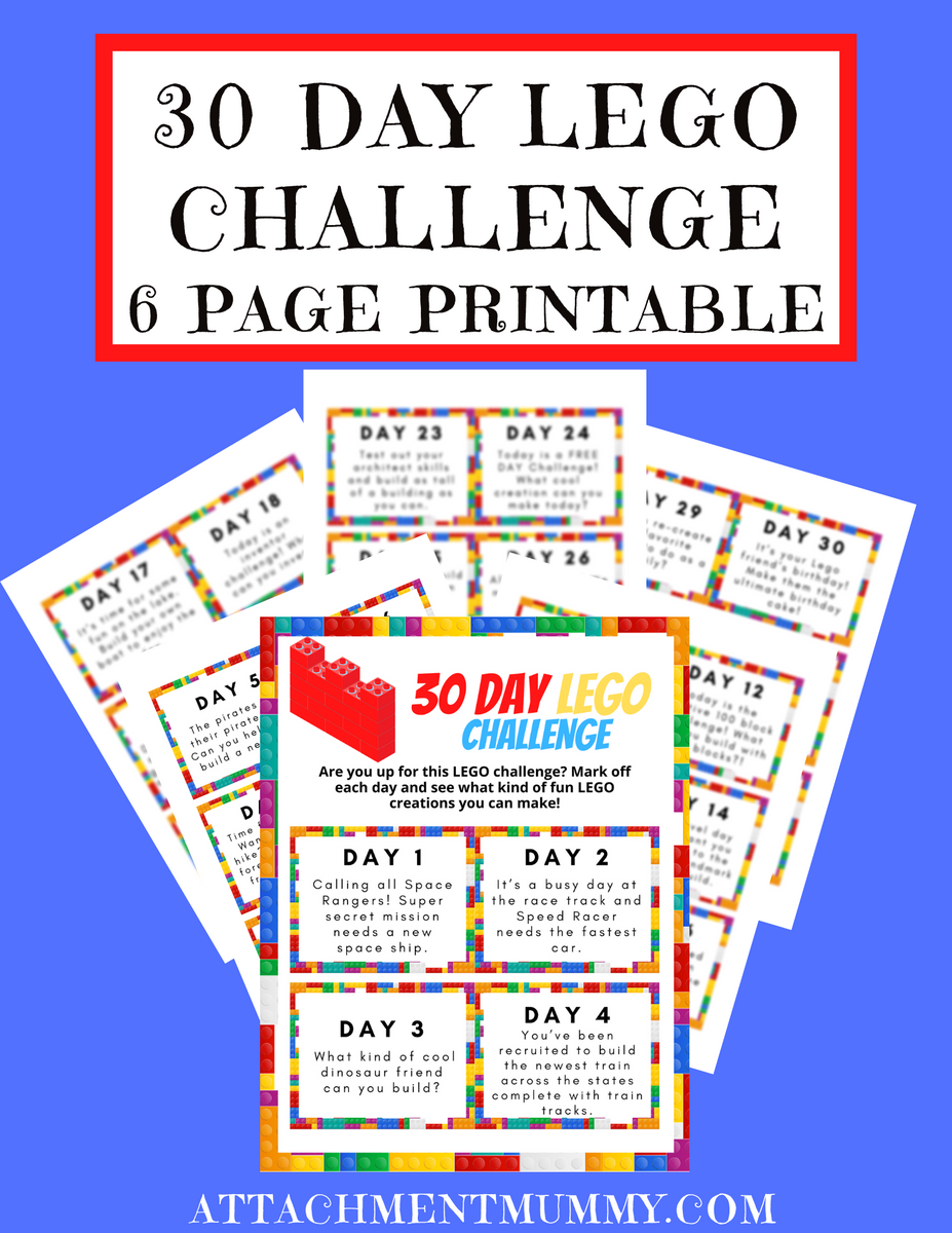 30 Day LEGO Building Challenge – Attachment Mummy Printables