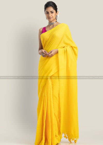 Bengal Khadi Cotton Saree – Monamaar