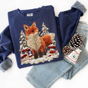 Red Fox Faux Latch Hook Design - Hollyhocks & Honey, LLC