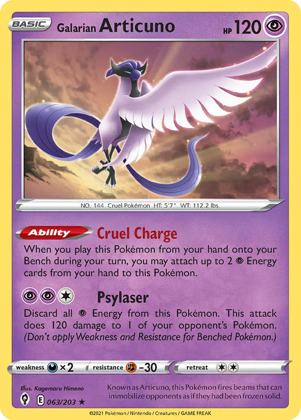 Galarian Moltres 093/203 Holo PTCGL Promo Code