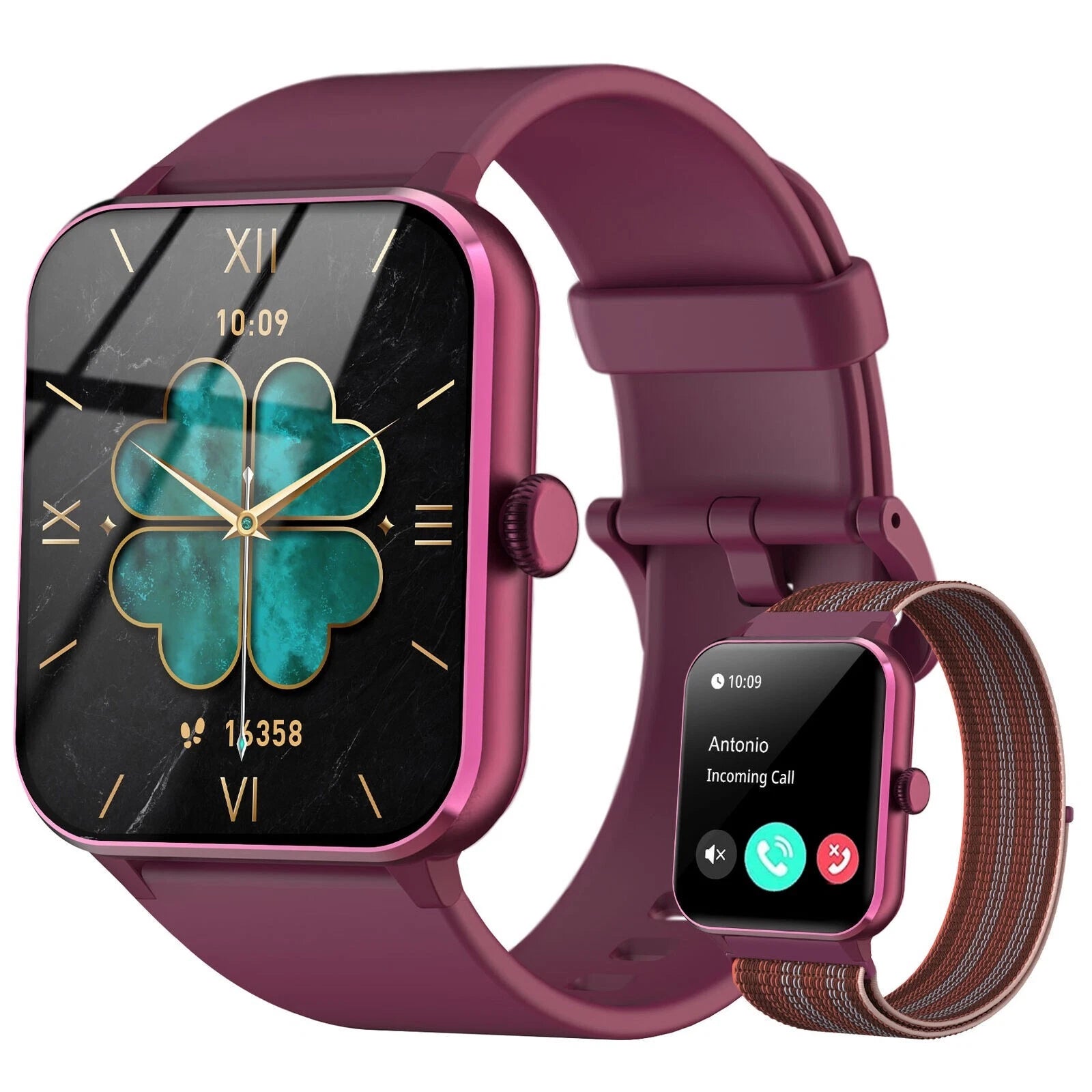 Black view smart Watch For Women/Men Waterproof Smartwatch Bluetooth iPhone Samsung Android