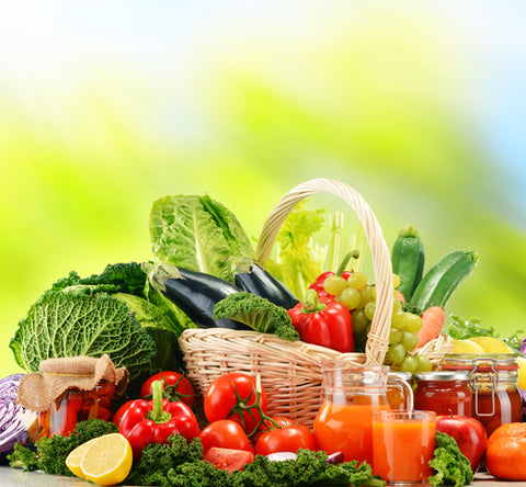 Balanced diet based on raw organic vegetables