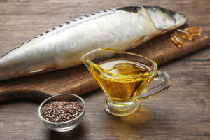 Fish oil with flax grain and fish