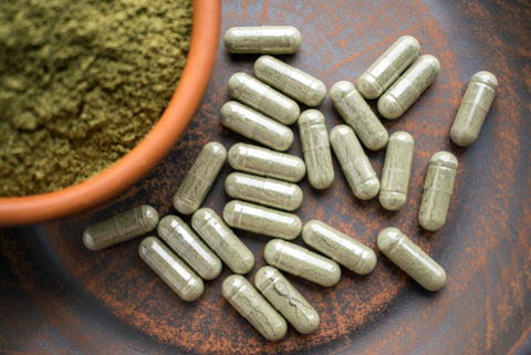 Closeup of dietary supplements