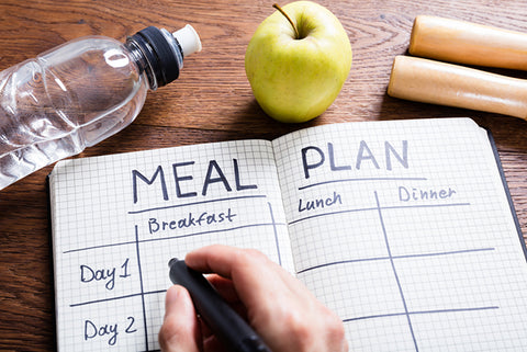 meal plan in notebook