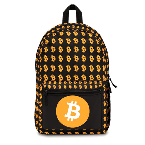 Bitcoin Backpack in the colours Black and Orange