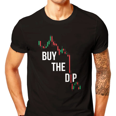 Crypto Fashion Buy the Dip T-Shirt for Men colour black