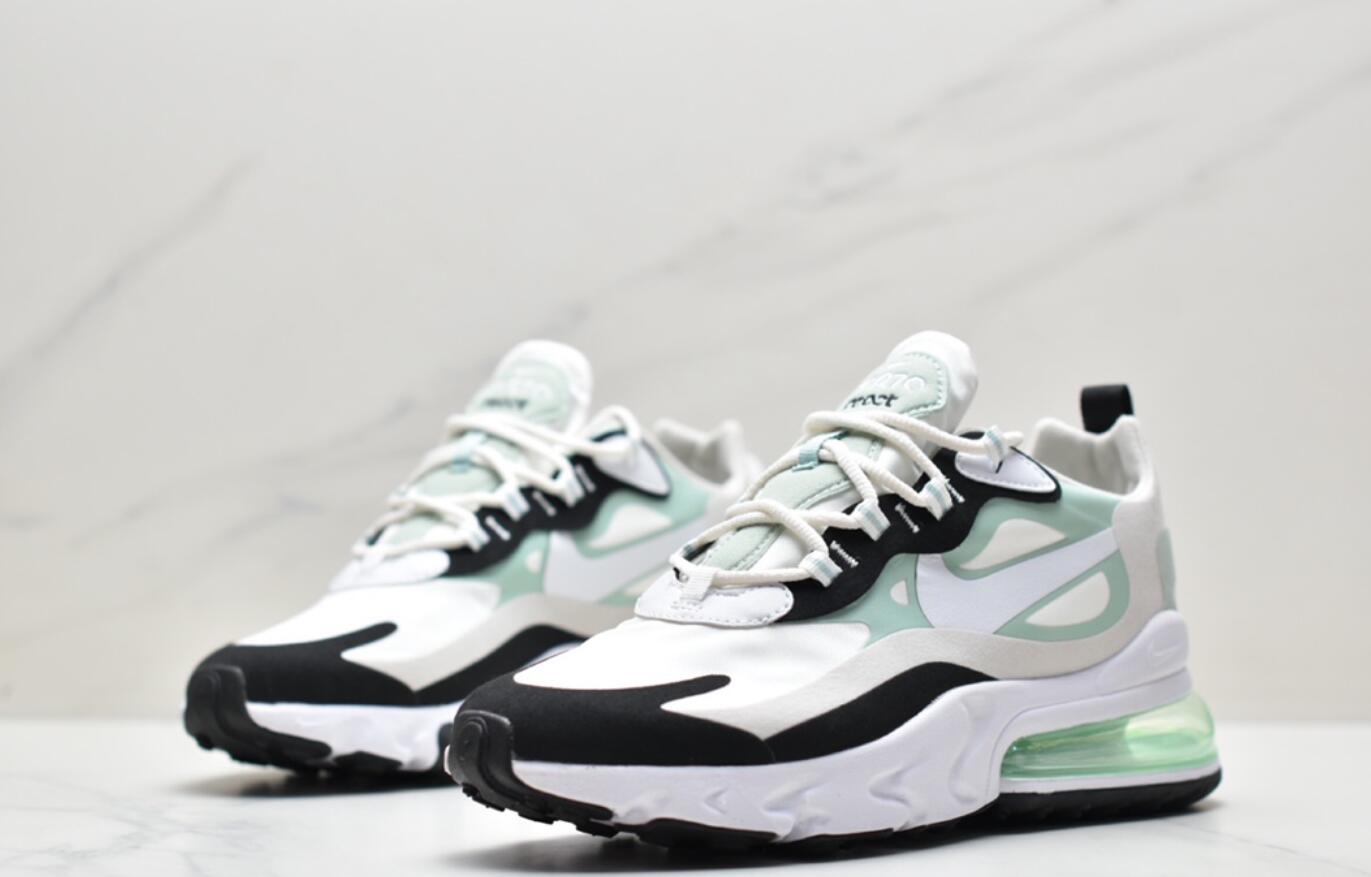 Nike air max 270 react black-and-white green lovers' versati