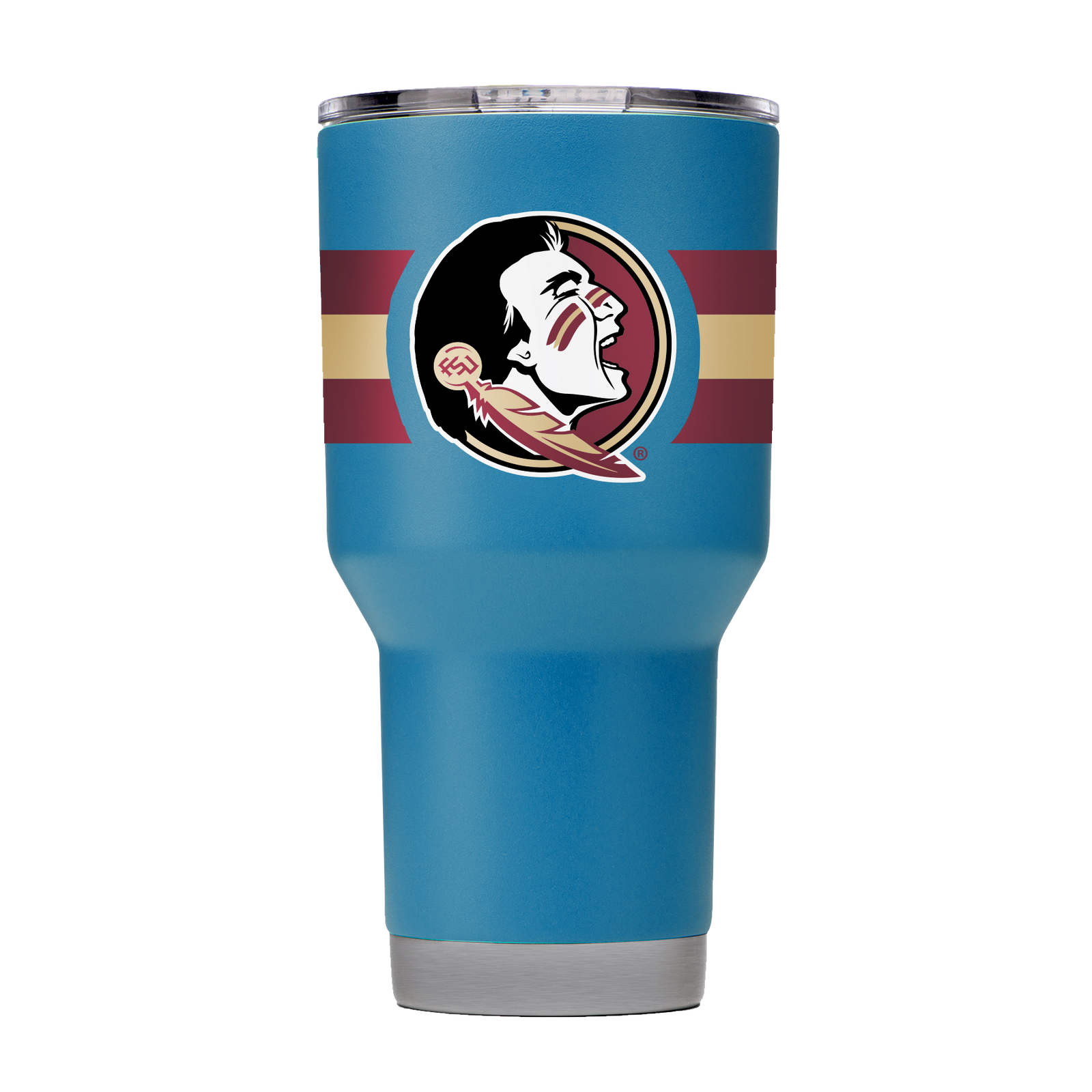 FSU Seminoles Powder Coated YETI Rambler Tumbler 30oz, 2 FSU Decal