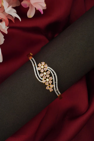 Flower Blossom American Diamond Bracelet