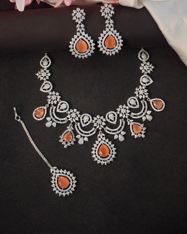 Zircon Diamond Necklace