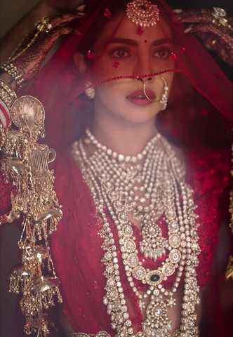 Priyanka Chopra wearing Kundan Jewellery
