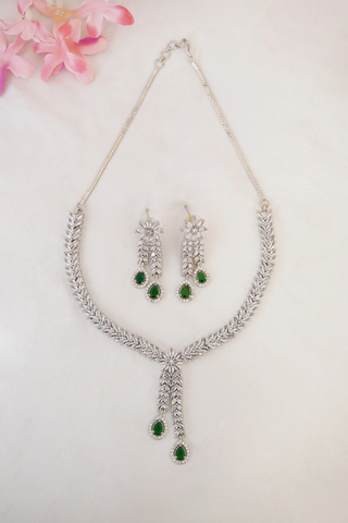 Fancy American Diamond Necklace Set