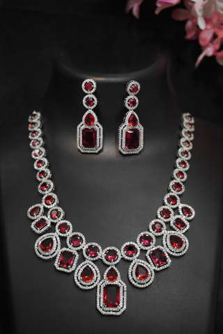 Ruby Necklace Set