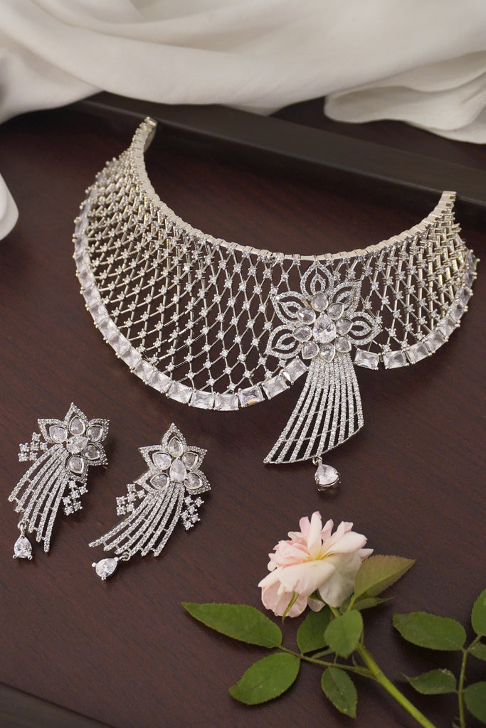 imitation diamond necklace set online