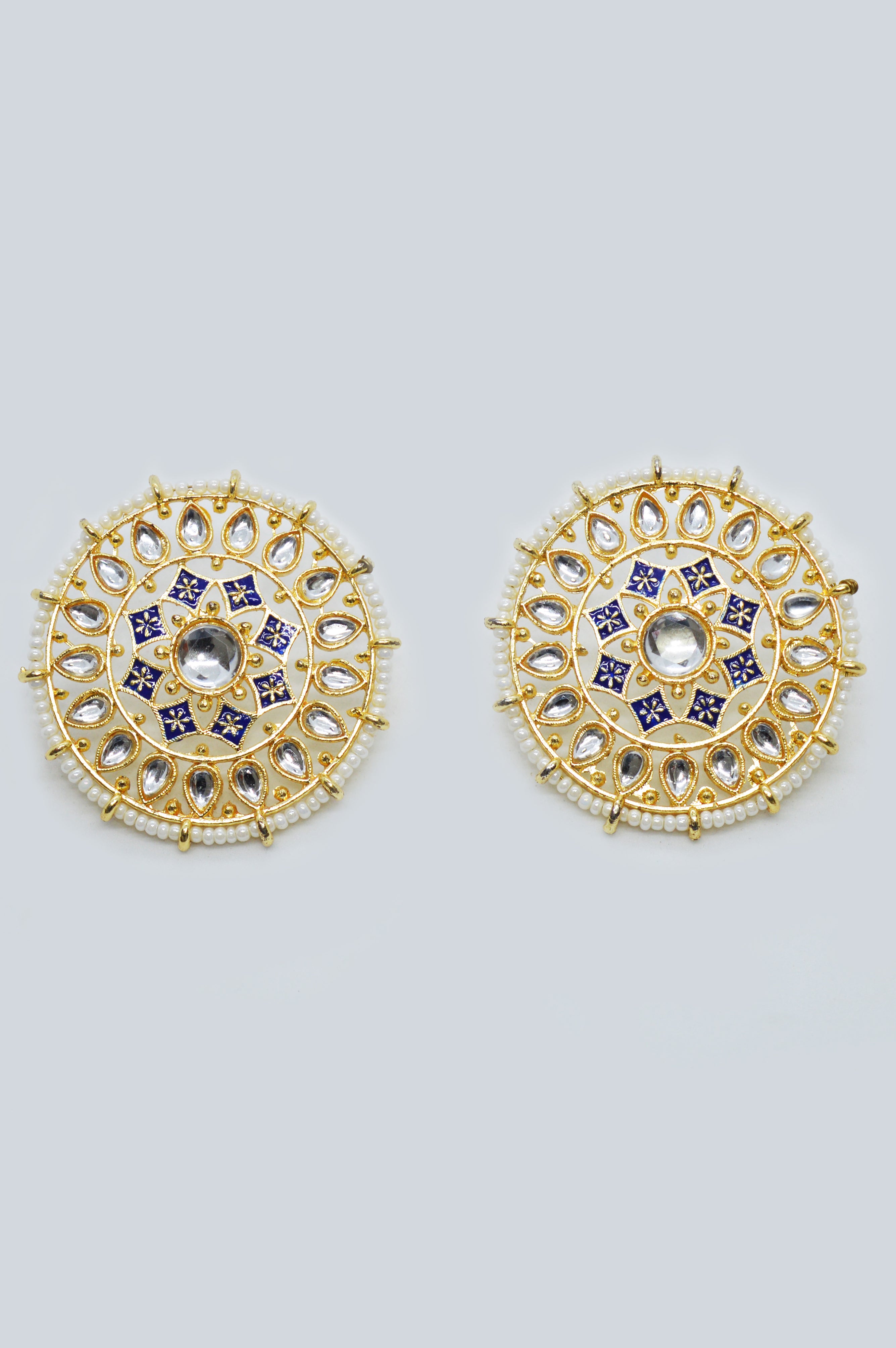 Women's Gold Plated Small Simple and Sober Handmade Ethnic Traditional Stud  Earring - DzineTrendz - 4134584