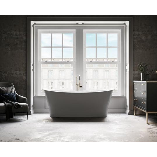 Freestanding bathtub HAWAII STONE - 180 x 85 cm - Mineral Cast