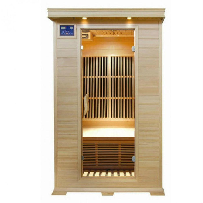 SunRay Evansport 2 Person Hemlock Sauna w/Ceramic Heaters — Sea & Stone Bath