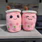 Bubble Tea Hug - Bubble Tea Pillow - Kawaii Hug - Bubble Tea - Boba - Happy - 35cm - Pink