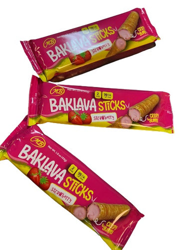 20 Sticks 4 flavors 5 hazelnut chocolate 5 pistachio 5 peanut butter 5 –  Baklava sticks