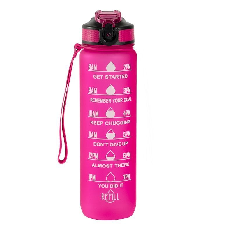 Hollywood Motivational Bottle 1000ml - Pink - Accessories