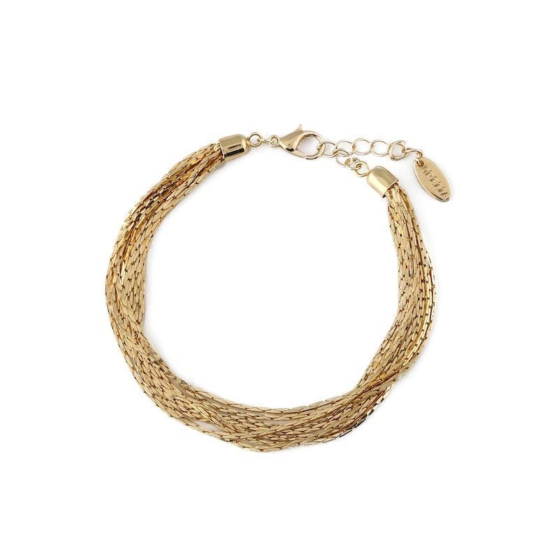 Bilde av Multi Chain 8 Row Bracelet Pale Gold