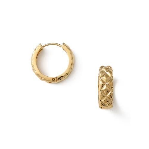 Bilde av Quilted Huggie Hoop Earrings