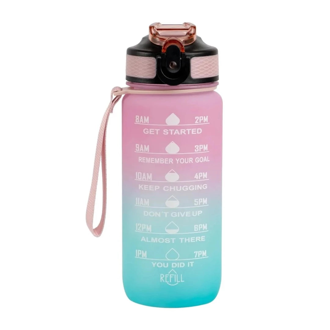 Hollywood Motivational Bottle 600ml - Light Pink and Blue - Accessories