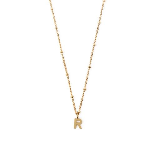 Initial R Satellite Chain Necklace - Accessories