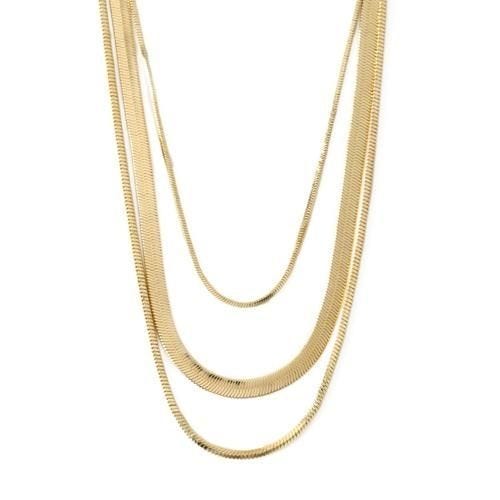 Snake Chain 3-Row Necklace - Accessories