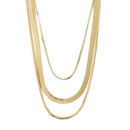 Bilde av Snake Chain 3-row Necklace