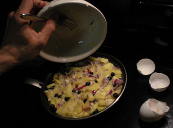 Dessert eggs, fruit omelette, weird omelettes