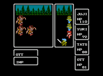 Final Fantasy I, level up tricking, Imps