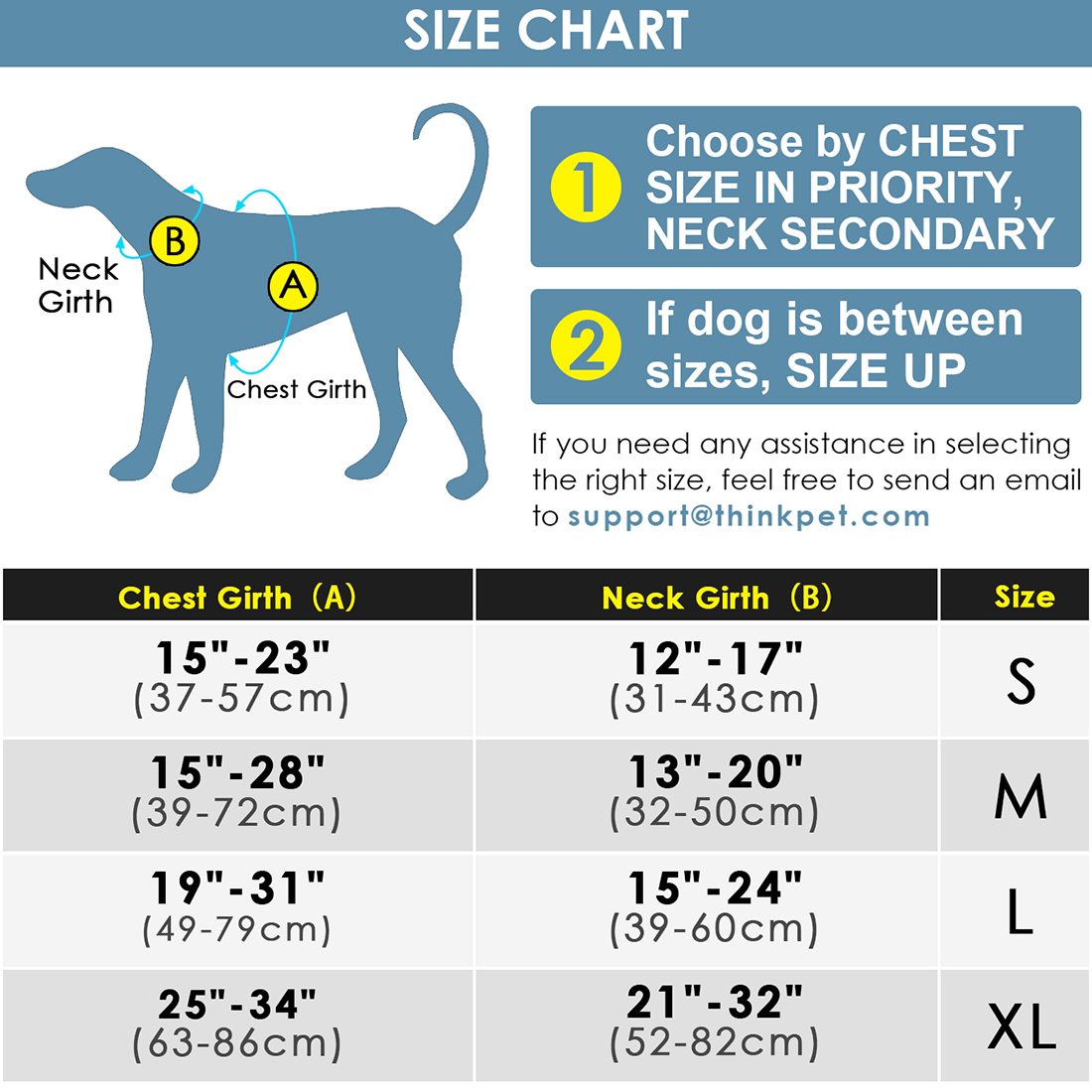 No-Pull-Dog-Harness-Size-Chart-ThinkPet-2022